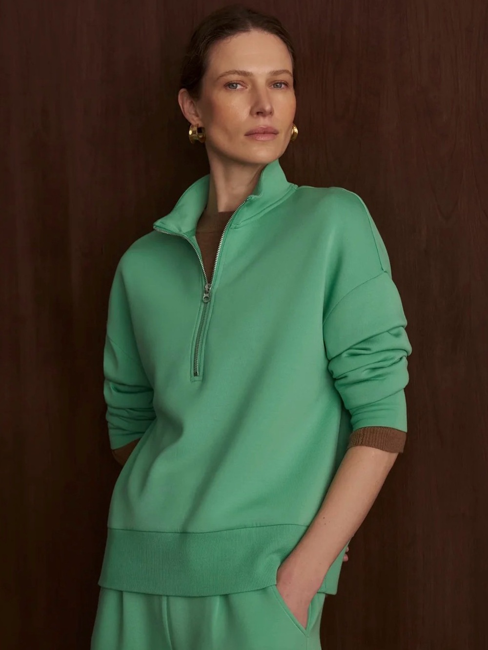 Varley Half-Zip Cowl Sweatshirt